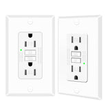 15 Amp GFCI Outlet, Tamper Resistant Self-Test GFI Receptacle with LED Indicator, ETL Certified Ground Fault Circuit Interrupter