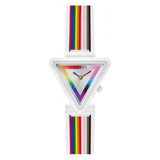 Guess Triangle 31Mm White Dial Analog Women Watch - Gw0679L2M