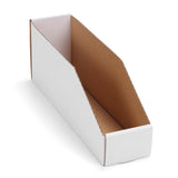 EXYGLO Cardboard Storage Bins 35 Pack, 12x3x4.5 Inch Cardboard Boxes, Corrugated Organizer Bins for Pantry, Shelves, Garage, Off