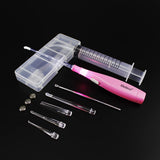 Melleco Lighted Tonsil Stone Remove Tool Pick for Fresh Breath + 1 Cleaning Irrigator Syringe Bad Breath Treatment