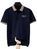 Toplot Men Regular Fit Polo || T Shirt For Men (Matte-Polo-5243-Navy-M),Navy,,B0DY7SJDK3