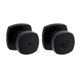 Kwikset Arroyo Knob Interior Privacy Door Knob with Lock, Door Handle For Bathroom and Bedroom, Matte Black Keyless Turn Lock Do