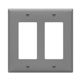 ENERLITES Decorator Light Switch or Receptacle Outlet Wall Plate, Gloss Finish, Size 2Gang 4.50 x 4.57, Unbreakable Polycarbo