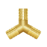 Joywayus 12mm Hose Barb Y Shaped 3 Way Union Fitting Intersection/Split Brass Water/Fuel/Air