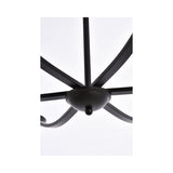 Living District Trey 6-Light Mid-Century Metal Pendant In Black Finish