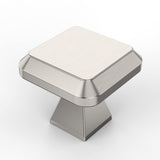 Amerdeco 10 Pack Brushed Satin Nickel Kitchen Cabinet Knobs Cabinet Hardware Single Hole Cabinet Pulls Dresser Knobs Square Draw