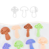 Xaekicr 3pcs Mushroom Clay Cutters - Polymer Clay Cutters for Earrings, Textured Clay Molds, Clay Tools for Polymer Clay Jewelry