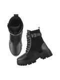 Shoetopia Smart Casual Side Buckle Detailed Black Boots For Women & Girls /Eu38,Black,5,B0DM68MZQQ