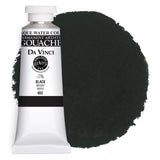 DA VINCI PAINTS Professional Artist Gouache Paint, Black, 37mL