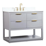 Elegant Decor Larkin 42 MDF Single Bathroom Vanity with Backsplash in Gray
