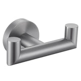 Angle Simple Double Towel Hook, SUS304 Stainless Steel Bathroom Robe Hook for Wall, Hand Towel Holder, Gunmetal Gray