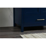 Elegant Decor Irene 30 Zinc Alloy Mdf Single Bathroom Vanity In Blue