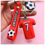 Mayatras Football Jersey Keychain, Cartoon Cute Doll Keyring Holder, Kids School Bag & Car Keychain, Pendant Hanging, Boys Gift