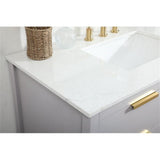 Elegant Decor Larkin 42 Solid Wood Mdf Single Bathroom Vanity In Gray