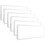 hykolity 6 Pack 2x4 FT White LED Flat Panel Troffer Light, 50W 5000K Recessed Back-Lit Drop Ceiling Light, 5500lm Lay in Fixture