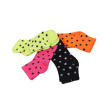Hamster London Neon Star Printed Cotton Socks Combo Pack Of 4 Pairs, Size 712 (Free Size, Multicolor)