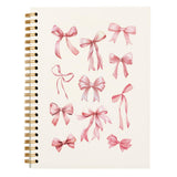 ULEGIE Pink Notebooks Cute Notebooks for School Girly Bow Spiral 5.5x8.3