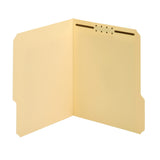 Office Depot Manila Fastener Folders, 1 Fastener, 1/3 Tab Cut Assorted, Letter Size, Box of 50, ODFM210