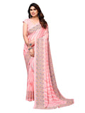 Satrani Womens Pure Georgette Saree (3181S2244N_Light Rose Pink)