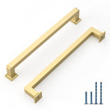 KNOKLOCK 10 Pack 8.8 Inch(224mm) Kitchen Cabinet Handles Gold Cabinet Pulls Kitchen Cabinet Hardware Drawer Pulls for Dresser Cu