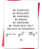 Funny Encouragement Card for Men Women, Support Card, Get Well Gift, You Got This Motivate Cards, Thinking About You, Promotion