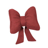 Calandis Bow Car Neck Pillow For Computer Chairs Multipurpose Soft Decorative Cushion Red | Travel Pillows | Travel Accessories