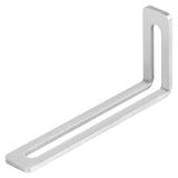 Fanmao 6 PCS 5-1/2L x 1 W x 2-1/2H Slotted L Angle Brackets Adjustable Corner Brace for Fixing Wood Furniture, 5/32 Thick, Stain