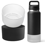 OAWEEN 2 pcs Silicone Boot for YETI Rambler Water Bottle 36 46 oz Bottom Diameter from 3.55 to 3.93 Anti-Scratch Protective Slee