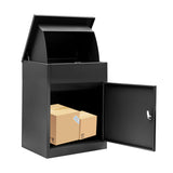 Ydocabinit Package Delivery Boxes for Outside, Extra Large Mailbox for Parcel, Galvanized Steel Parcel Mailbox, Wall Mounted Loc