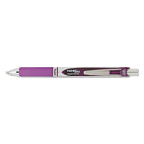 Pentel Gel Pen, Retractable, Metal Tip.7mm, Refill, Violet Barrel/Ink (PENBL77V), 5.000