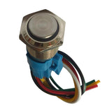 Velura Sydl 36V Led 16Mm Momentary Push On Switch Ip65 With Wire Connector Yellow|1 Piece Push On Switch|Business & Industrial
