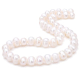BEADIA Natural Pearl Beads Potato 8-9mm White Freshwater Cultured Loose Gemstone Beads for DIY Jewelry Making 13.8''/Strand