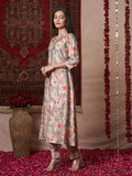 Anni Designer Women'S Rayon Blend Straight Printed Kurta With Pant (Bhaskar Grey_L_Grey_Large),Grey,L,Rayon Blend,A-Line,