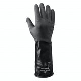 SHOWA 874R Unlined Butyl Glove, Rough Grip, Rolled Cuff, Chemical Resistant, 14 mils Thick, 14 Length, Small (Pack of 1 Pair),Bl