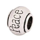 10pcs Live Love Laugh Large Hole Loose Beads (4.5mm Hole) Antique Silver Metal Spacer for DIY Craft Jewelry Making MEC-C9