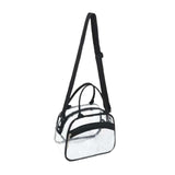 Ujeavette Transparent Shoulder Bag Pvc Waterproof Handbag For Outdoor Workplace Hiking Black