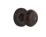 Nostalgic Warehouse Rope Rosette with Egg & Dart Knob, Privacy - 2.75, Timeless Bronze