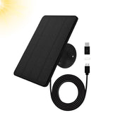 Solar Panel Compatible with WYZE Battery Cam Pro, EufyCam 2C/2C Pro, 4W 5V Solar Panel with 10ft Micro USB Charging Cable for Ou