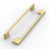 ROMATEE 10 Pack 8.8 Inch(224mm) Cabinet Pull Gold Kitchen Cabinets Handles Gold Cabinet Hardware for Cupboard Square Kitchen Pul