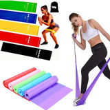 PCS POWEREST 10 pc Combo Set Resistance Loop Bands 5 Mini Loop and 5 Long Loop Band Thora Band | Elastic Exercise Band Set | Bes
