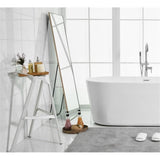 Elegant Decor Indoor Modern 71 Inch Soaking Roll Top Bathtub In Glossy White - 71X31.4X23.6
