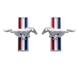 Large Chrome Running Horse Tribar Fender Emblems Made for Mustang 2005-2014