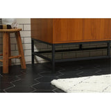 Elegant Decor Indoor Modern Under Sink Bathroom Fixtures Storage Organizer Cabinet 72 Inch Double Bathroom Vanity - Black