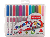 Unomax Disney Brush Pen with Flexible Tip | Watercolour Effect & Smudge Free Writing | NonToxic | A Great Tool For Lettering &