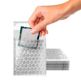 ABC Clear Bubble Out Bags, 8 x 11.5 Inches. Pack of 25 Polyethylene Self Seal Bubble Pouches. Cushioning Clear Bubble Bags for P