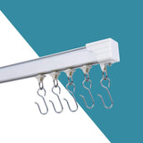 9ft Ceiling Curtain Track, Never Rust & Enough Rollers and Hooks & Slide Quietly Curtain Track Rail for Window: Suitable for Bat