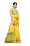 Gosriki Women'S Yellow Color Cotton Silk Saree With Blouse Piece (Sunny Yellow_Free Size),yellow,,B08591KY36
