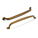 CABDM 10 Pack 10 inch Hole Center Antique Brass Vintage Aged Old Cabinet Pulls - Heavy Duty Solid Drawer Hardware Handles Kitche