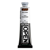 OPEN SlowDrying Acrylics by GOLDEN, Burnt Umber, 2 fl oz. tube, Professional Acrylic Paint, SemiOpaque