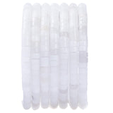 Natural White Agate Stone Spacer Beads 6x3mm 38cm/str Flat Round Loose Semi Gemstone Caps for Making Bracelets Necklace